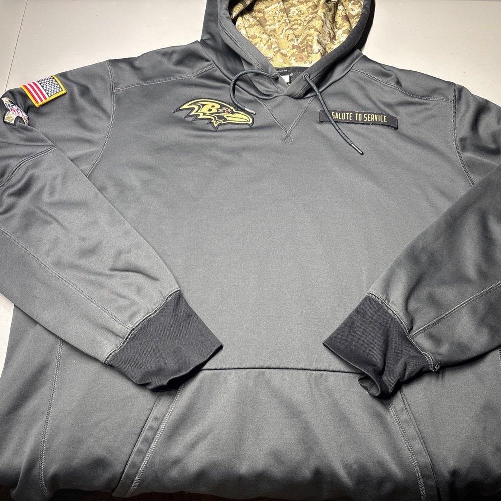 Nike Baltimore Ravens Salute To Service Pullover Hoodie Sweater NFL Fleece XXL